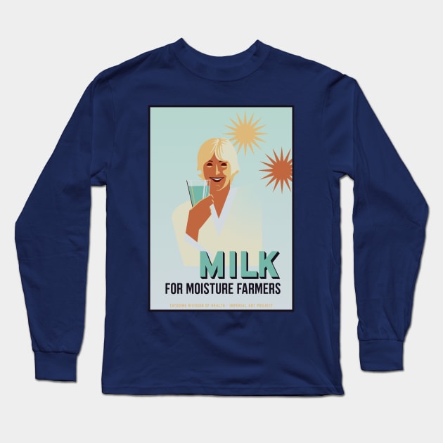 Blue Milk Long Sleeve T-Shirt by henrybaulch